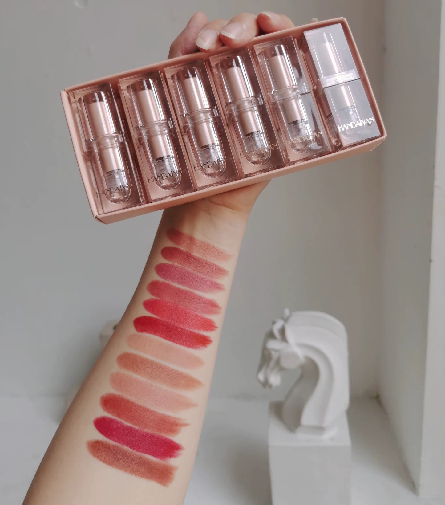 Ice Cube Matte Lipstick Set – 6 Long-Lasting Waterproof Shades | Vitamin E & Plant Oils
