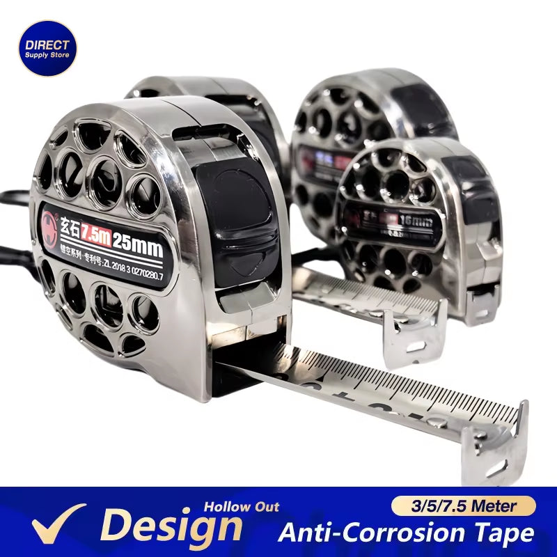 3/5/7.5M Waterproof Tape Measure – High Precision Anti-Corrosion Retractable Ruler for Woodworking DIY Household & Construction