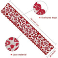 Valentine's Day Lace Heart Table Runner - 13x72 Inch