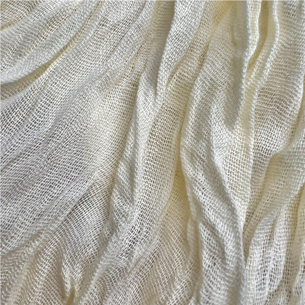 White Crinkle Texture Scarf for Women & Men - Lightweight 70x25 Inch Shawl Wrap