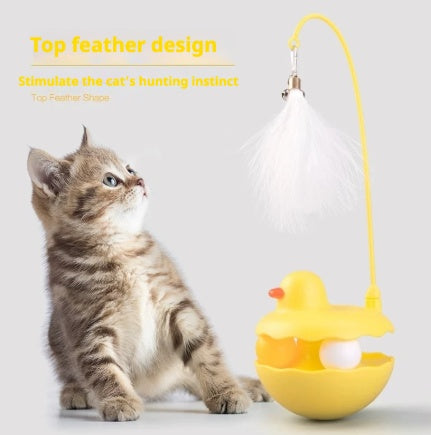 Interactive Duck Cat Toy - Lightweight Teaser Wand for Indoor Play & Exercise
