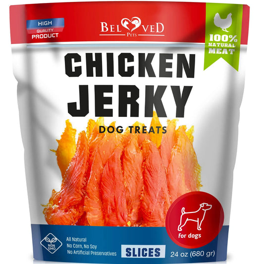 Premium Chicken Jerky Dog Treats - 1.5 lb Grain-Free Training Chews for All Dogs