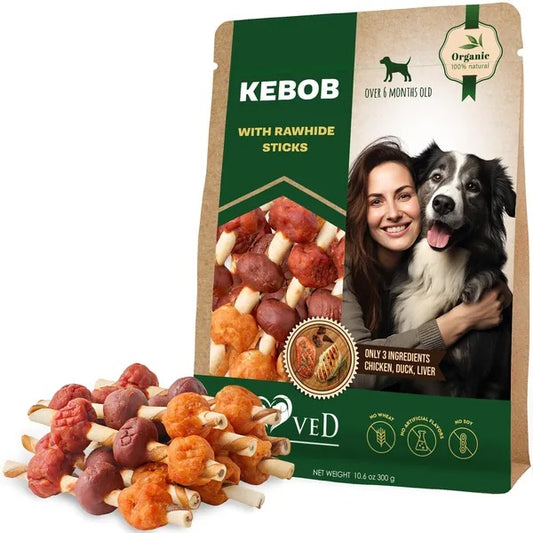 Premium Duck & Chicken Dog Treats – All Natural Grain-Free Rawhide Chews