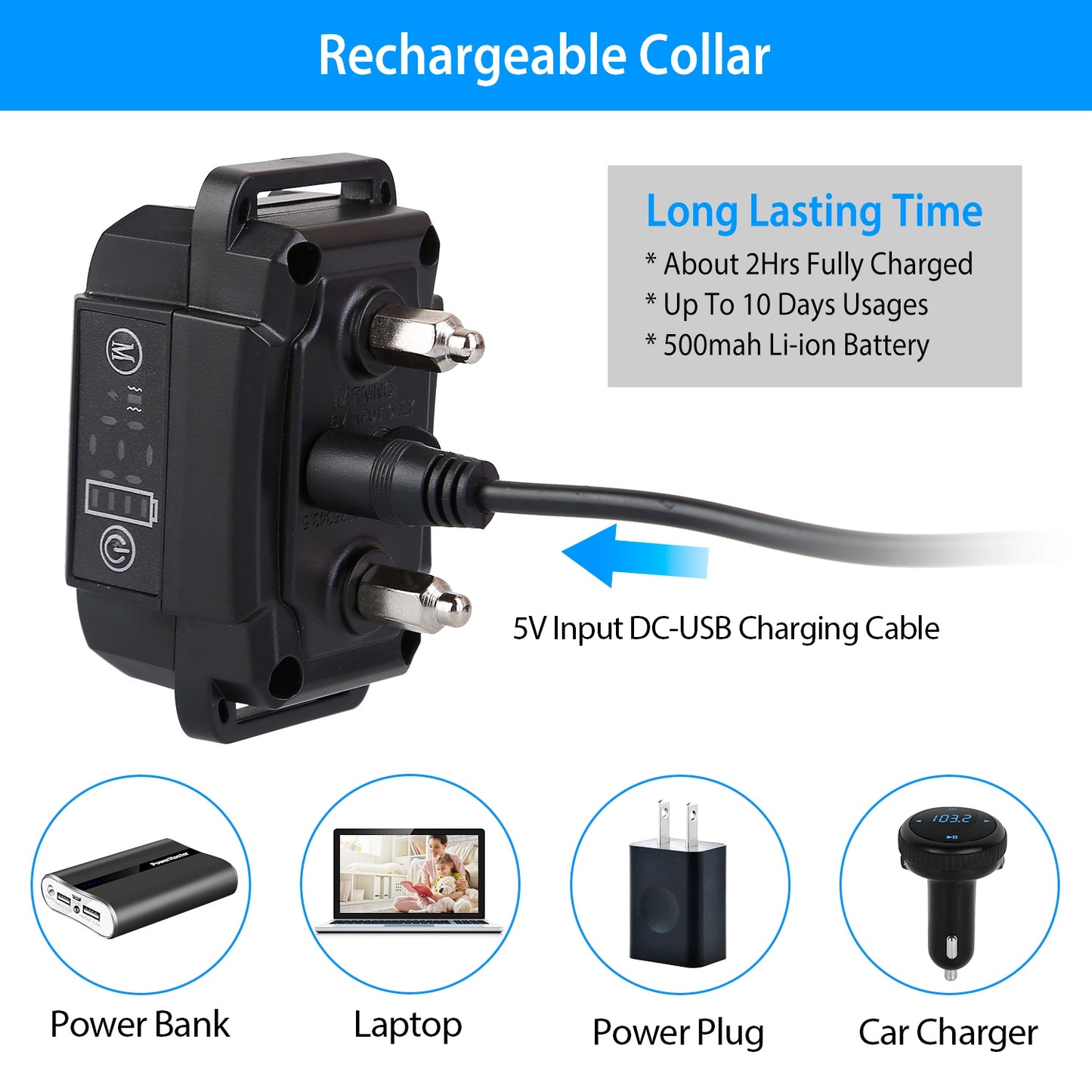 Smart Dog Bark Collar – Rechargeable, Waterproof, 6-Level Anti-Bark Training Collar for Dogs 8–88 lbs