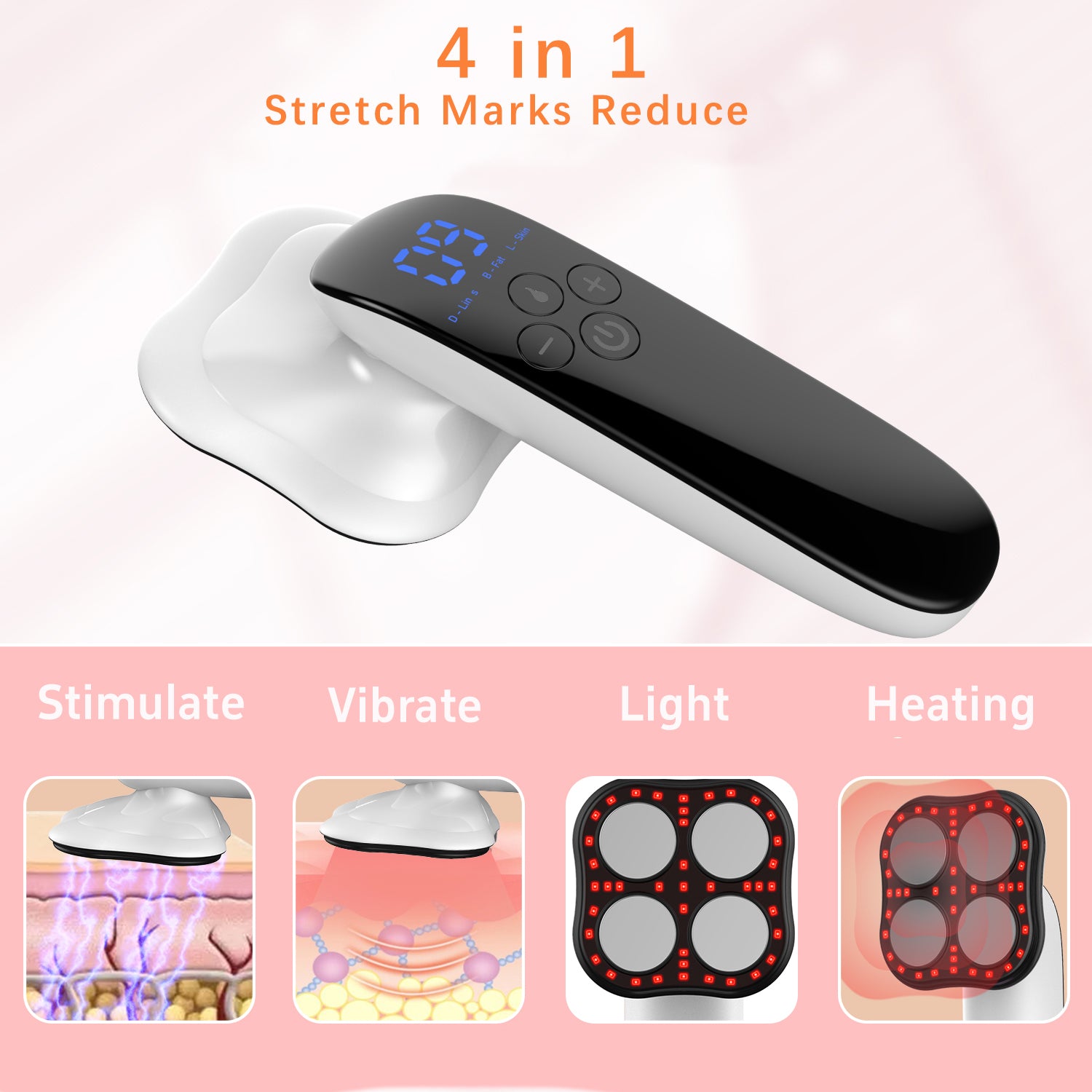 4-in-1 RF Cellulite Massager with EMS & Red Light Therapy