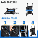 3-Wheel Pet Stroller for Dogs & Cats | Jogging Stroller with Storage