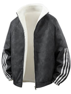 Men's Fleece-Lined Zip-Up Jacket – 100% Polyester Shell, Full Zip & Pocketed | Sizes M–2XL