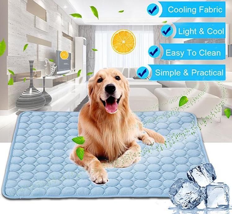 Ice Silk Self-Cooling Pet Mat for Dogs & Cats | No-Power Summer Cooling Pad
