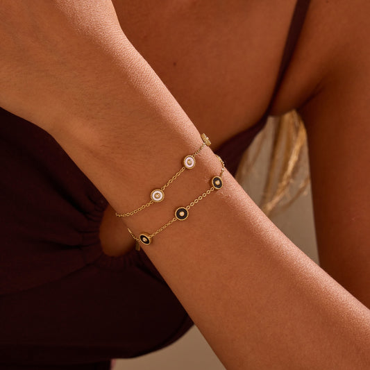 18K Gold-Plated Geometric Stainless Steel Bracelet for Women