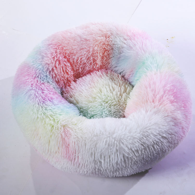 Calming Plush Pet Bed – Anxiety-Relief Nest for Dogs & Cats