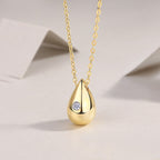 Moissanite Water Drop Necklace | 0.1ct Diamond Alternative | S925 Sterling Silver Pendant