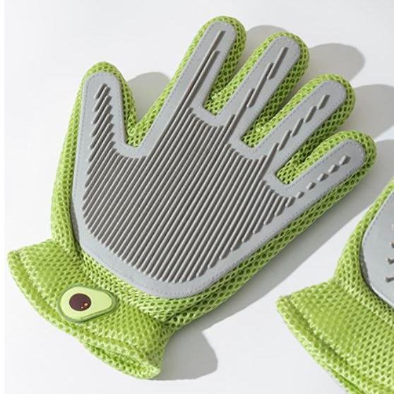 Pet Grooming Glove - 2-in-1 Deshedding Brush & Massage Tool for Cats & Dogs