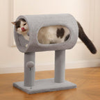 Cat Tree Tower with Tunnel Bed & Scratching Posts – 20.5" Play & Rest Station for Cats