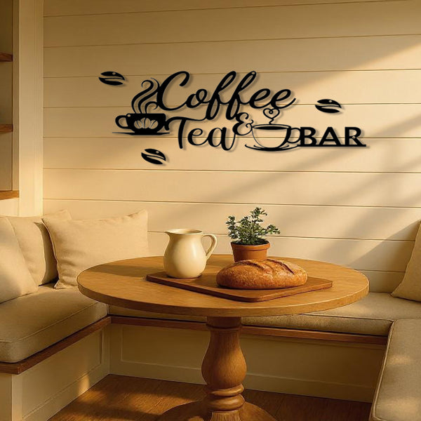 Vintage Coffee Sign | Rustic Metal Wall Decor for Kitchen & Coffee Bar | Gift for Coffee Lovers