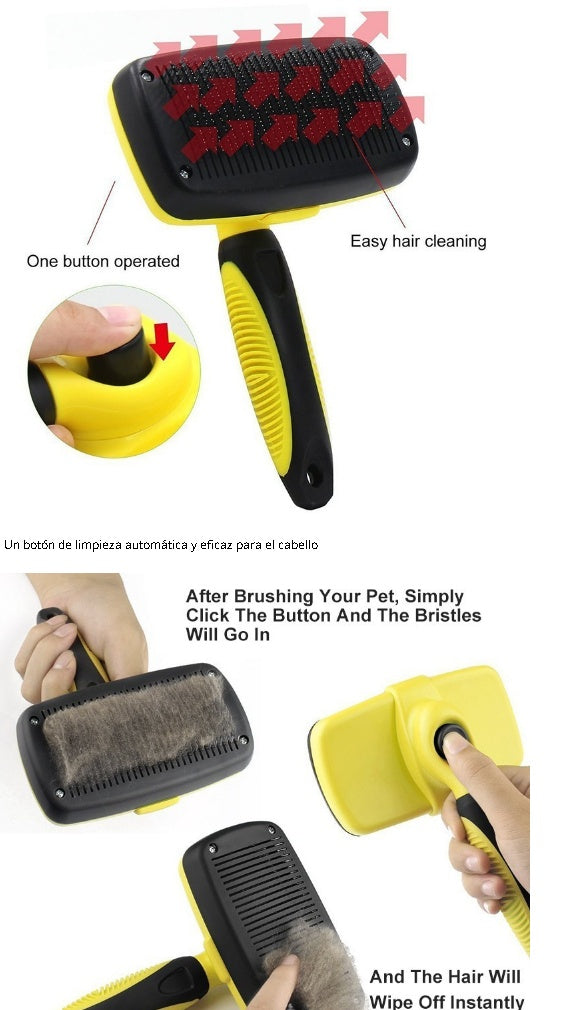 Self-Cleaning Pet Grooming Brush - One-Click Hair Release for Dogs & Cats