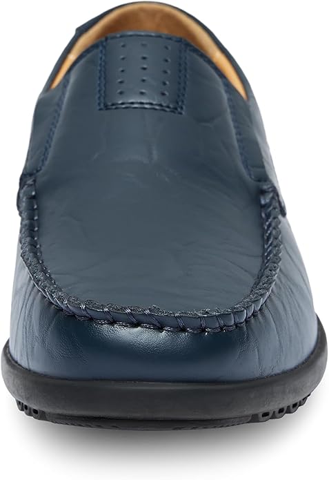 Men's Handmade Genuine Leather Slip-On Loafers – Breathable, Hand-Sewn & Rubber Outsole
