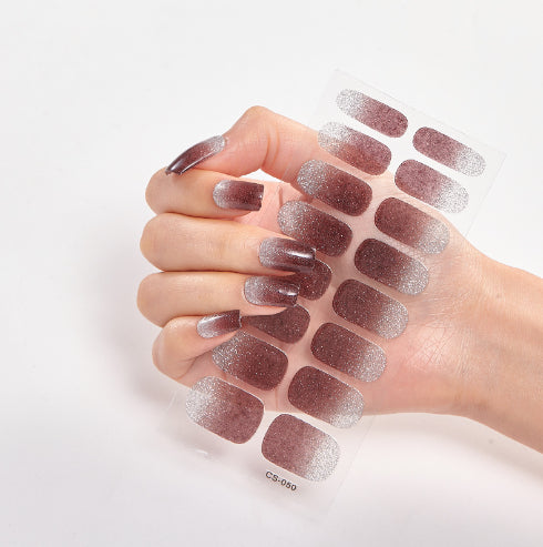Pure Color Nail Stickers – 16 Solid Shades | Press-On Nail Art Strips