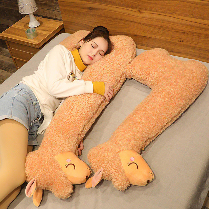 Giant Alpaca Plush Pillow – Soft Huggable Stuffed Animal Toy