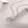 Snowflake Moissanite Pendant Necklace | S925 Sterling Silver & Platinum Plating