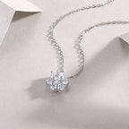 Snowflake Moissanite Pendant Necklace | S925 Sterling Silver & Platinum Plating