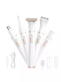 5-in-1 Rechargeable Hair Removal Device – Waterproof | Multi-Functional Electric Trimmer