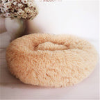 Plush Round Cat Bed – Ultra Soft Faux Fur Nest for Cats & Small Dogs