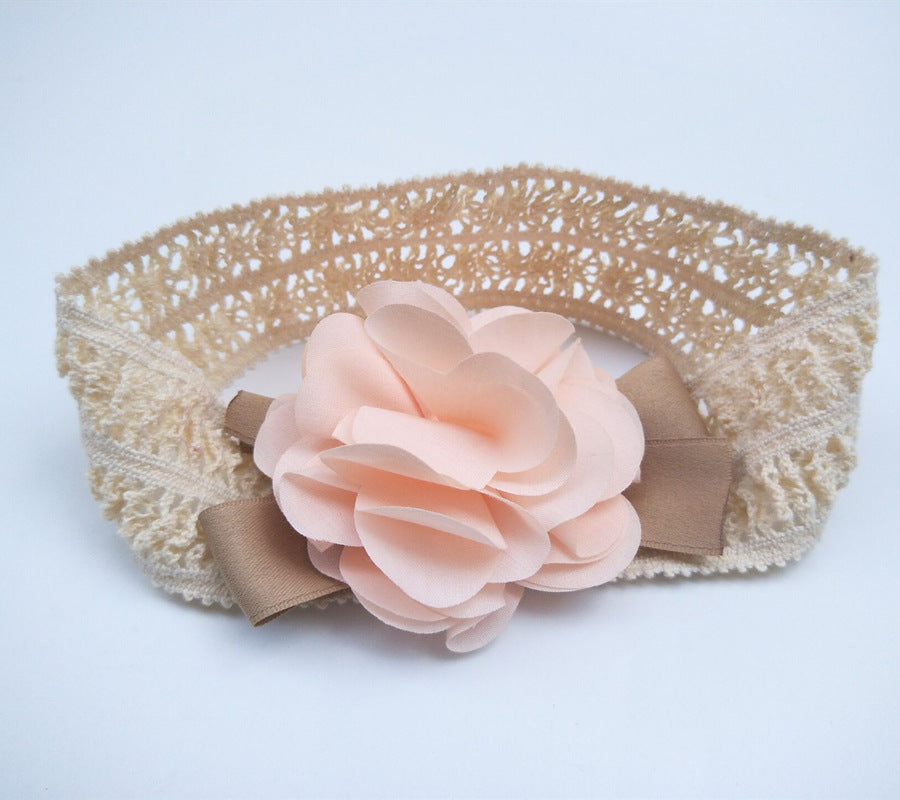 Baby Flower Headband – Soft Lace Floral Bow for Newborn & Toddler Girls