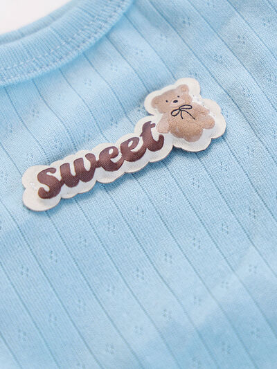 Sweet Bear Patch Ribbed Pet Top – Bow & Frill Dog Shirt