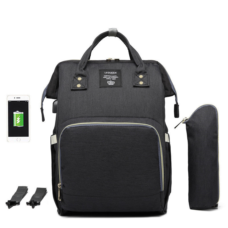 Multi-Pocket Diaper Bag Backpack - Large Capacity Travel Organizer for Moms