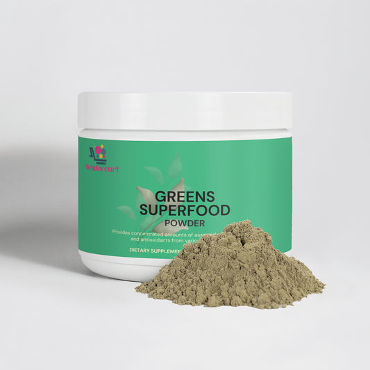 Organic Green Superfood Powder - Daily Energy & Digestive Support Supplement
