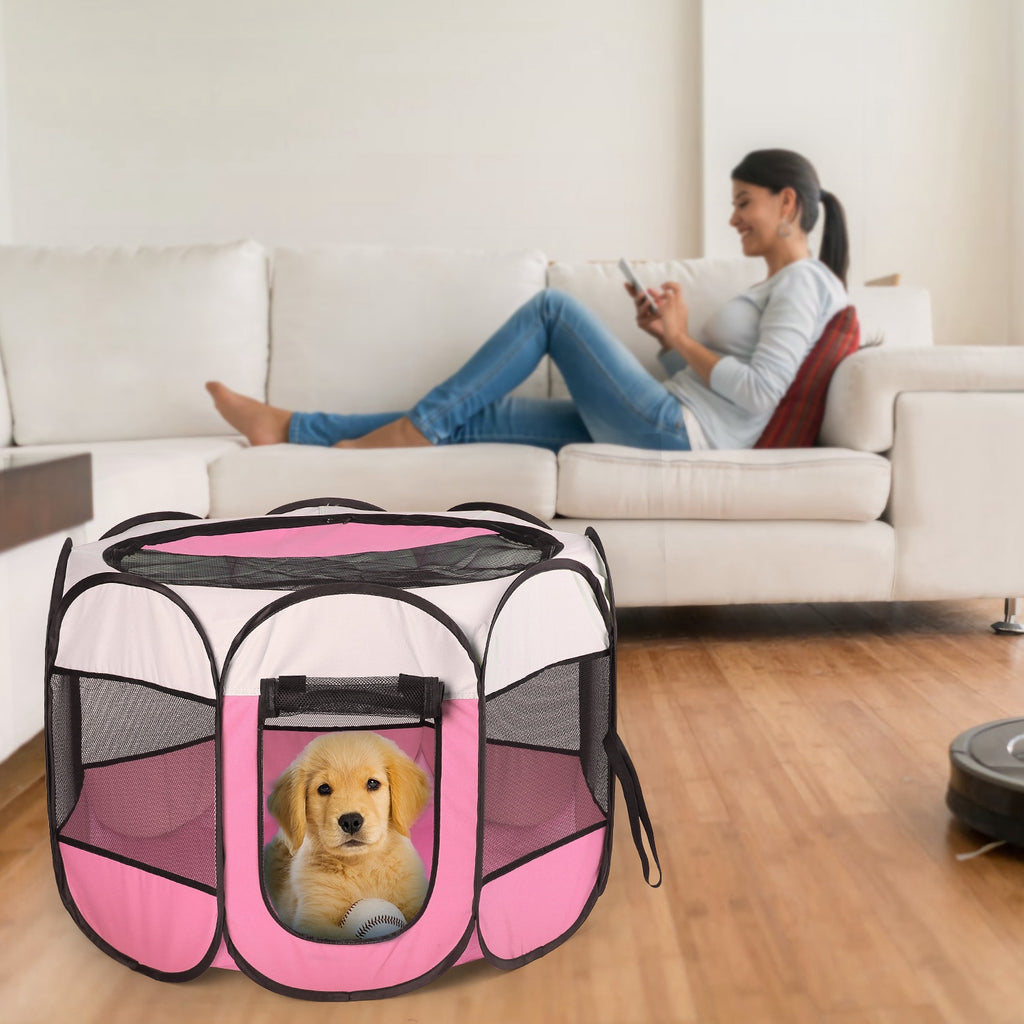 Foldable Pet Playpen – Portable Indoor & Outdoor Exercise Pen for Dogs, Cats & Small Pets