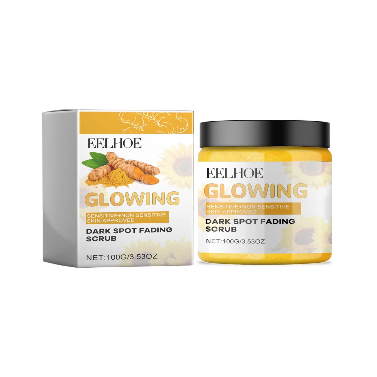 Turmeric Brightening Face Scrub – Exfoliating Cleanser for Smooth, Radiant Skin