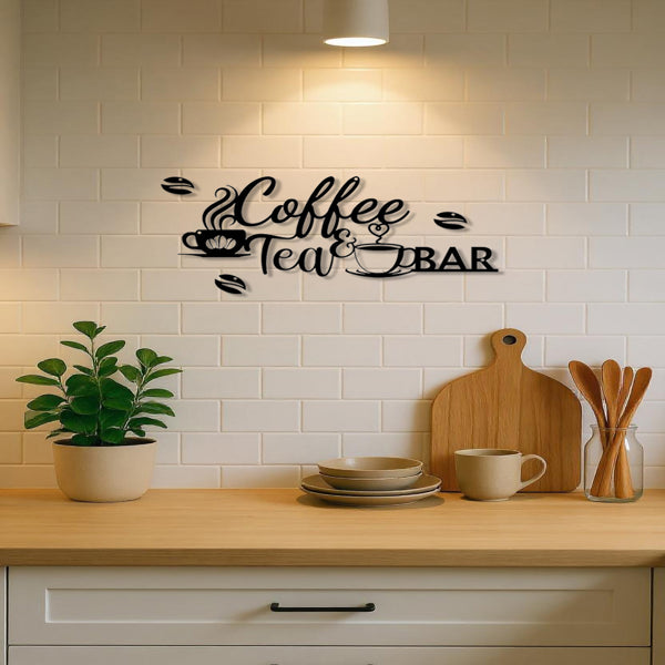 Vintage Coffee Sign | Rustic Metal Wall Decor for Kitchen & Coffee Bar | Gift for Coffee Lovers