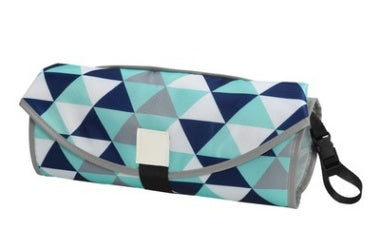 Portable Waterproof Baby Changing Pad - Foldable Travel Diaper Mat with Storage Pockets