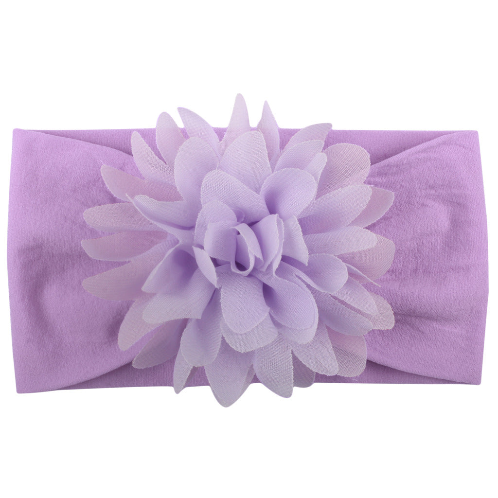 Baby Girl Flower Headband | Soft Chiffon Princess Hair Bow | 13 Colors