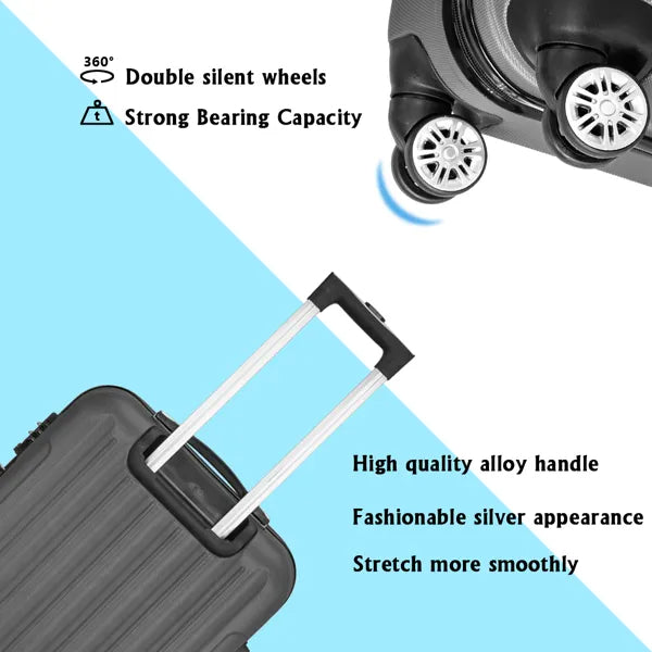 3-Piece Luggage Set - Hardside Spinner Suitcase with TSA Lock, Lightweight Travel Bags