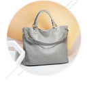 Genuine First Layer Cowhide Leather Tote Bag | Luxury Shoulder Handbag