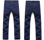 Men's Plaid Cotton Linen Straight Leg Casual Pants