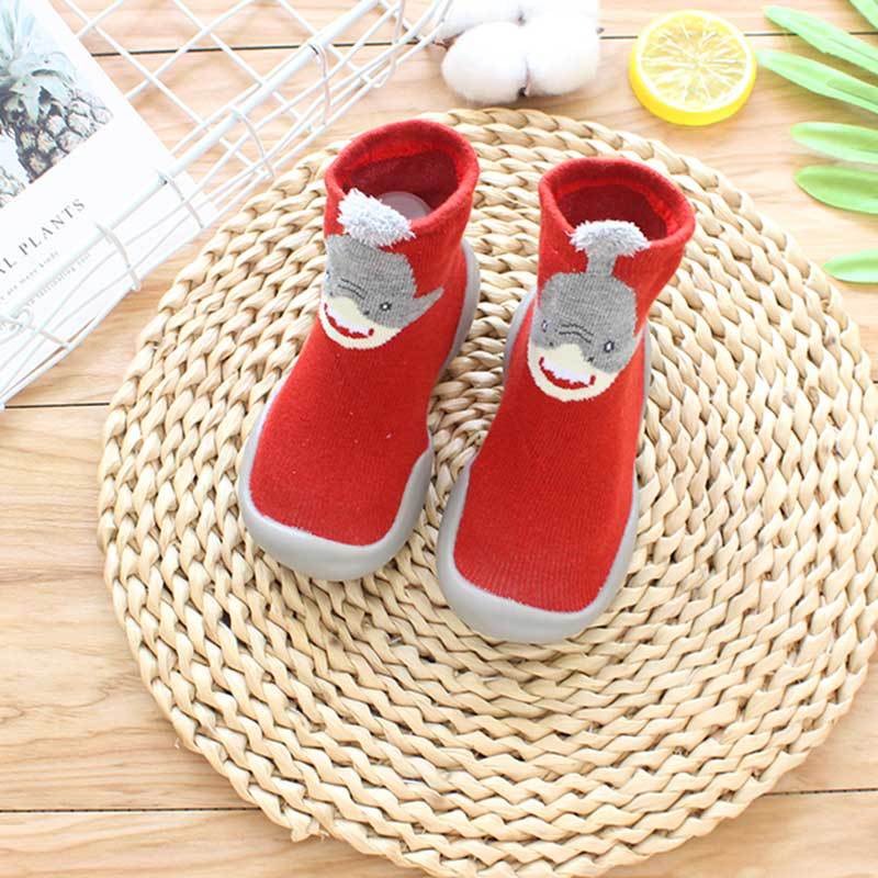 Non-Slip Toddler Floor Socks with Grips - Soft Cotton Baby Shoe Socks