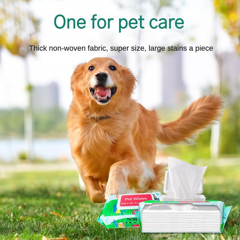 Premium Pet Wipes for Dogs & Cats - Hypoallergenic, Fragrance-Free, Plant-Based - 100 Count