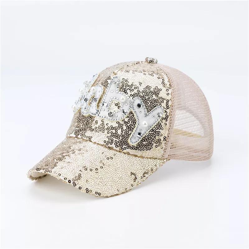 Satin Embroidered Baseball Cap – Unisex Letter Print Sun Hat