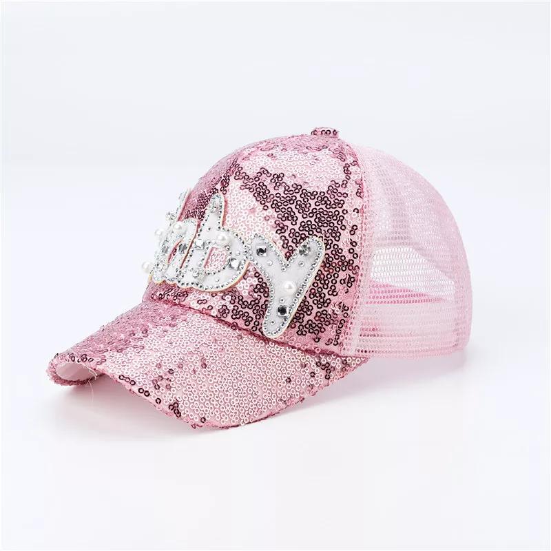 Satin Embroidered Baseball Cap – Unisex Letter Print Sun Hat