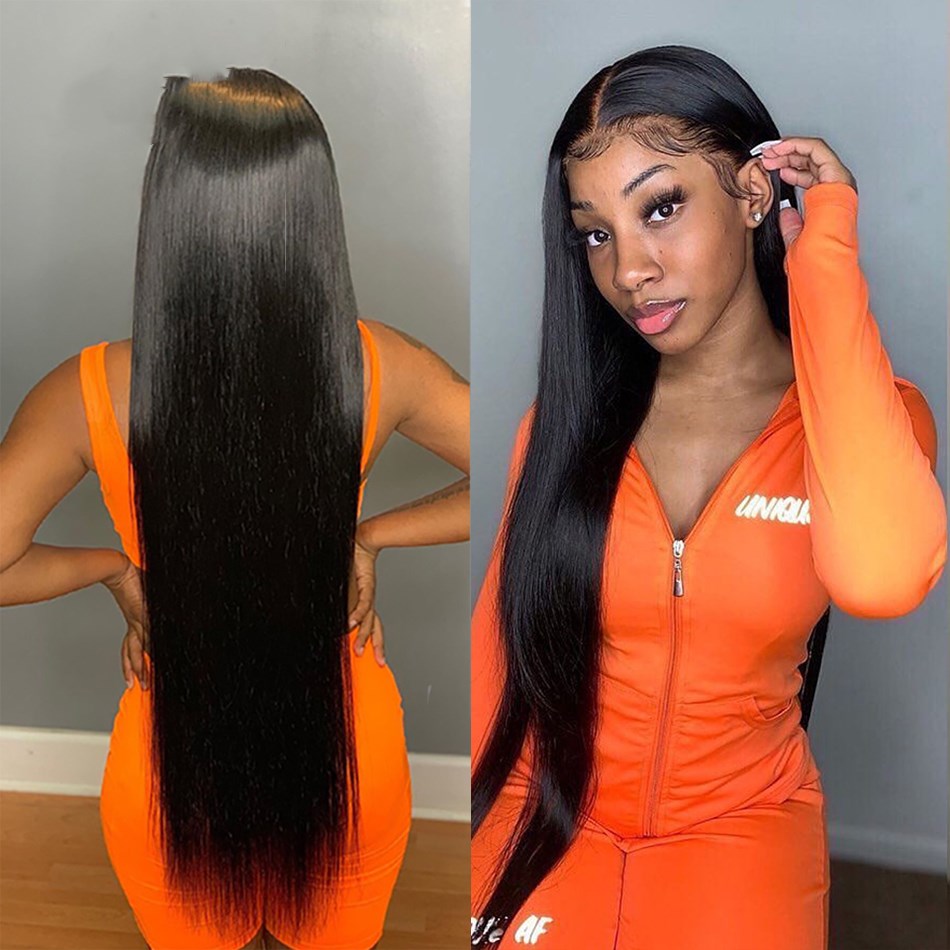Long Straight Black Wig | Heat-Resistant Synthetic Fiber | Natural Look