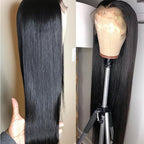Long Straight Black Wig | Heat-Resistant Synthetic Fiber | Natural Look