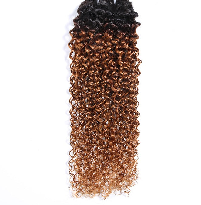 Human Hair Afro Kinky Curly Weave Bundle - Ombre T1B/30