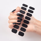 Pure Color Nail Stickers – 16 Solid Shades | Press-On Nail Art Strips