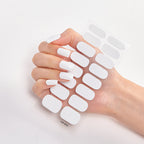 Pure Color Nail Stickers – 16 Solid Shades | Press-On Nail Art Strips