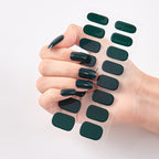 Pure Color Nail Stickers – 16 Solid Shades | Press-On Nail Art Strips