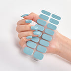 Pure Color Nail Stickers – 16 Solid Shades | Press-On Nail Art Strips