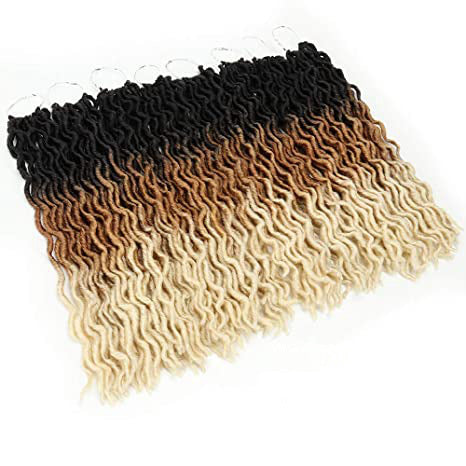 Ombre Curly Crochet Braiding Hair Extensions - Synthetic